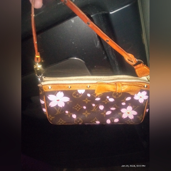 Louis Vuitton x Takashi Murakami Monogram Cherry Blossom Pochette Accessoires - Picture 9 of 13